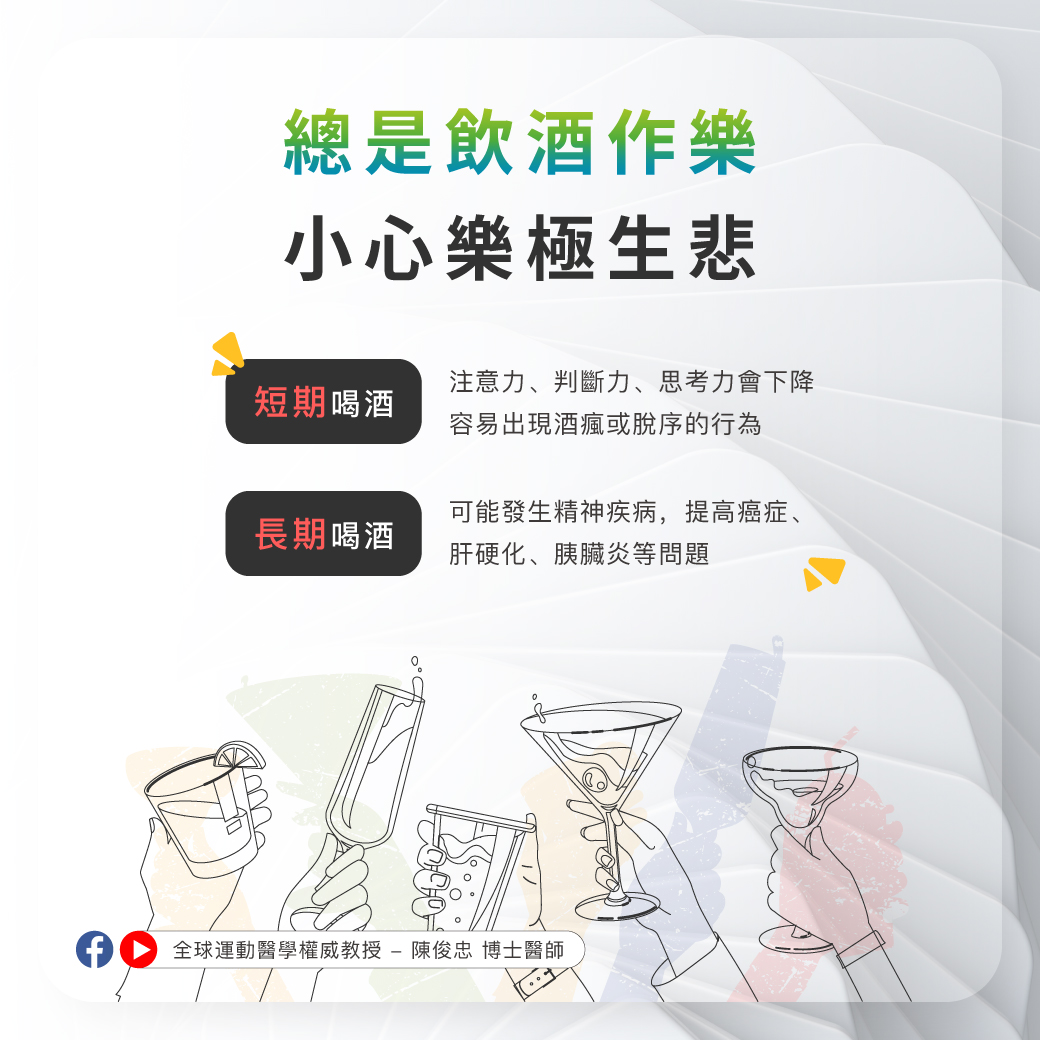 陳俊忠教授-總是飲酒作樂,小心樂極生悲 陳俊忠教授-總是飲酒作樂,小心樂極生悲
